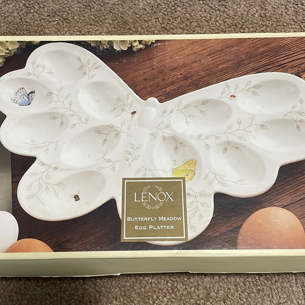 Lenox butterfly meadow egg platter. Nwt. Never been out of the box.
